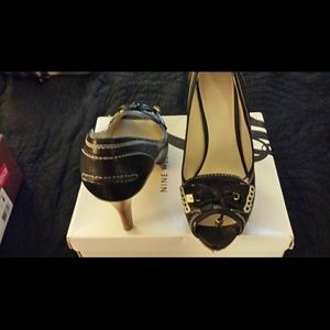 Black platform sandals