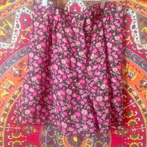 Floral chiffon shorts