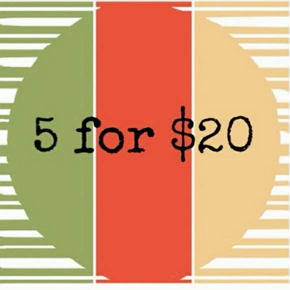 Any items less than $10, 5 for $20!!!!😱