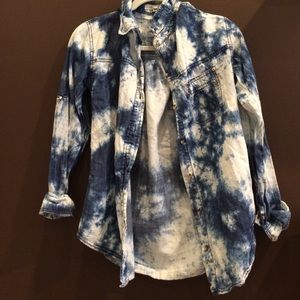 Tie dye denim shirt