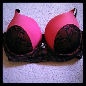 Blackheart lace corset push up bra