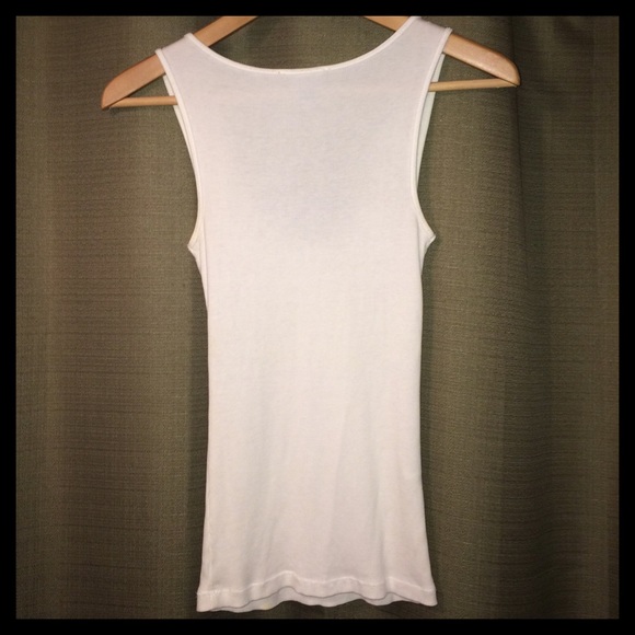 White Tank W/ Silver Sequins - Picture 3 of 5