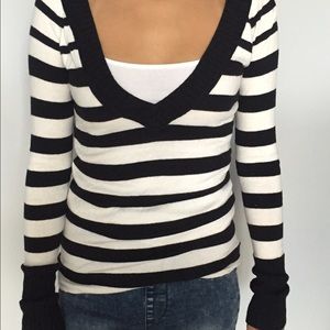 Black and Off-white v-neck sweater