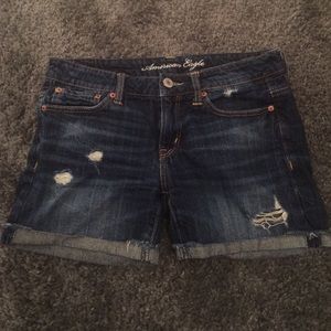 American Eagle Destroyed Rolled Midi Shorts size 4