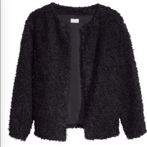 Black fluffy jacket
