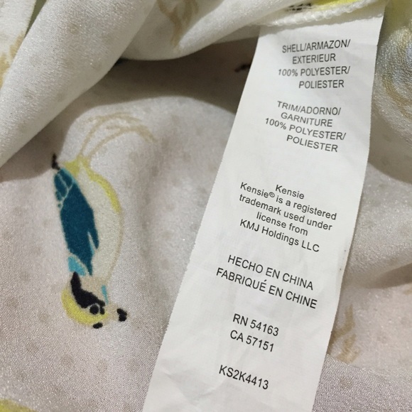 Kensie Birds and Dots Black Trim Tank - Picture 4 of 4