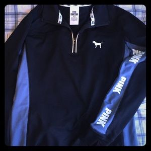 Pink ultimate half zip size small