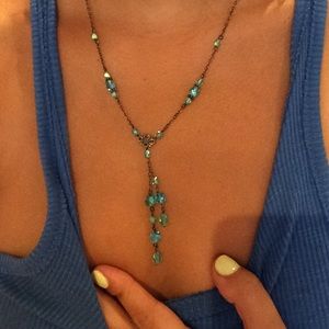 Blue crystal necklace