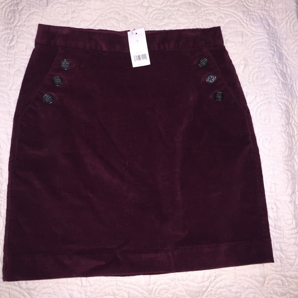 burgundy corduroy skirt