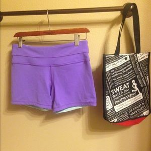 Authentic Lululemon Reversible Shorts & headband!