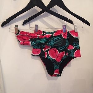 American Apparel High Waist Watermelon Bikini Set