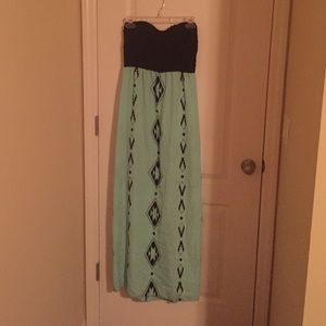 Strapless maxi dress