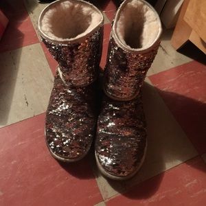 Gold UGG boots
