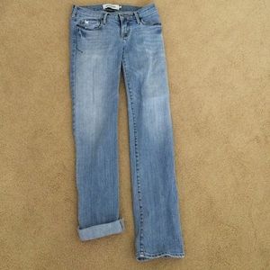 Abercrombie lightwash straight leg denim jeans