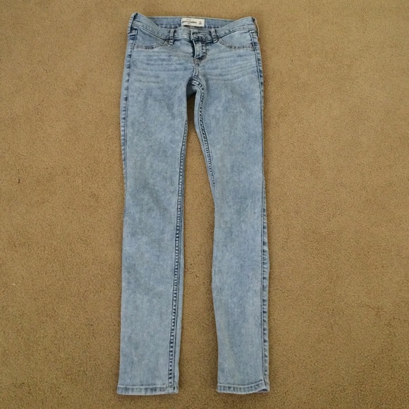 Abercrombie limited edition acid wash skinny jeans