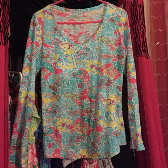 Lilly Pulitzer In the Beginning v-neck shirt