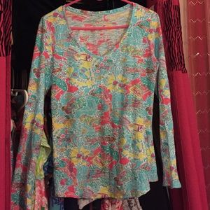 Lilly Pulitzer In the Beginning v-neck shirt