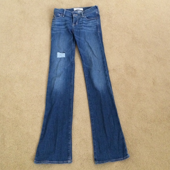 Abercrombie medium wash jeans with distressing