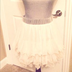 Creme Tulle Skirt