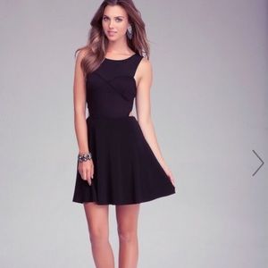 🌛BEBE FIT & FLARE CUT OUT DRESS🌜