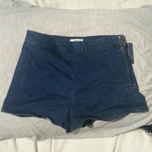 Forever 21 Dark Wash, High-Waisted denim shorts