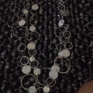Silver circle necklace