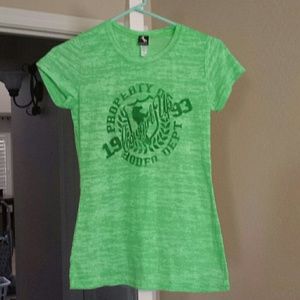 KIDS LIME GREEN COWGIRL UP TSHIRT