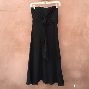 WHBM black strapless dress