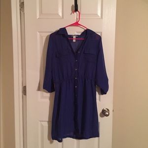 Blue chiffon dress