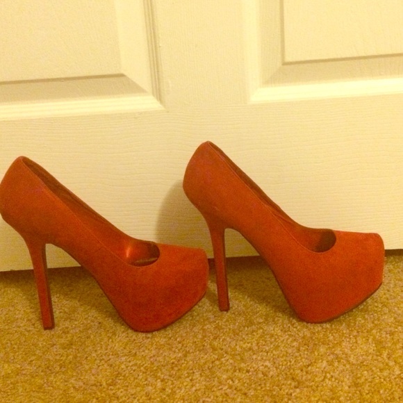Shoes - Red high heels.