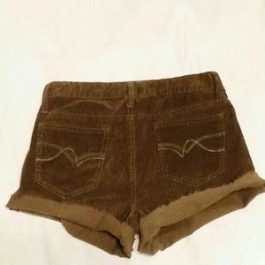 brown cut off shorts