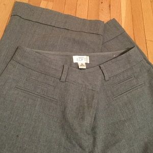 LOFT sz4 gray wool dress pants