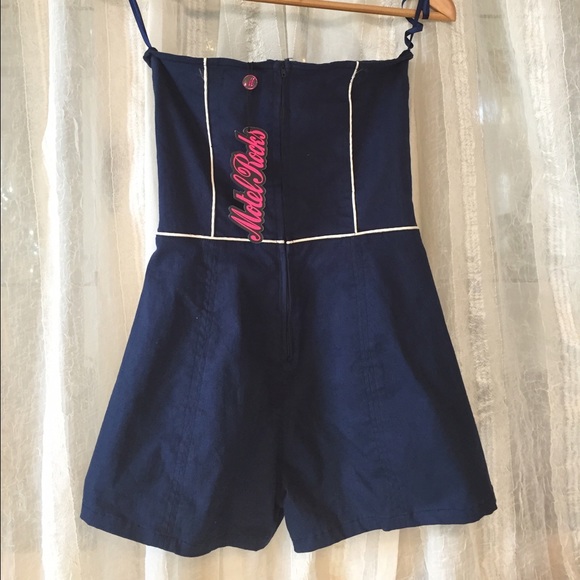 Motel Rocks navyblue and white playsuit romper! - Picture 2 of 4