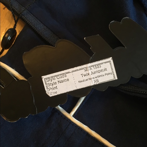 Motel Rocks navyblue and white playsuit romper! - Picture 4 of 4