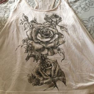Hi-Lo Rose White Tank Top