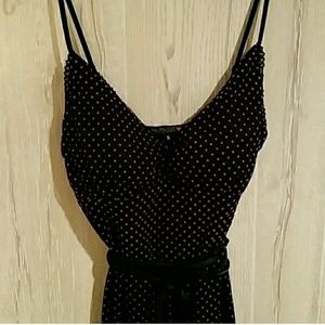 Black w Pink Polka Dot Dress