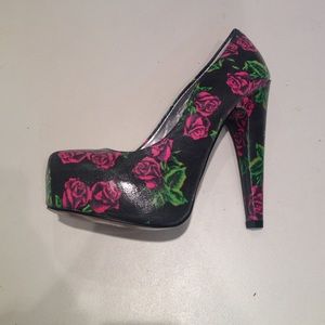 Betsey Johnson floral heels