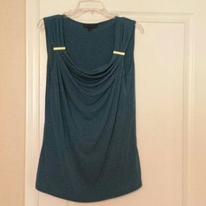 CARIBBEAN BLUE SHORT SLEEVE BLOUSE