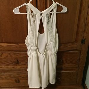 Never worn white backless romper