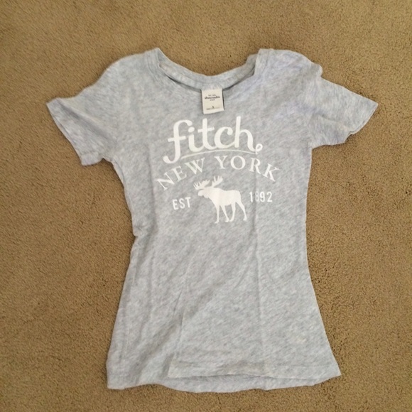 Abercrombie marled grey fitted tee shirt