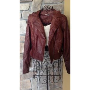 brown leather jacket ✽