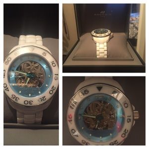 BRAND NEW!! White android skeleton watch