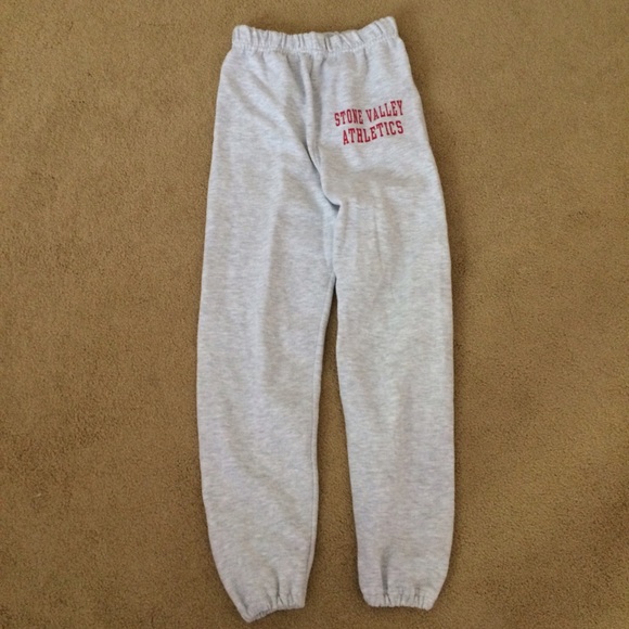 Grey marled athletic sweatpants