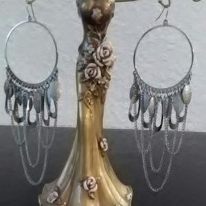 Beautiful silver hoop earrings