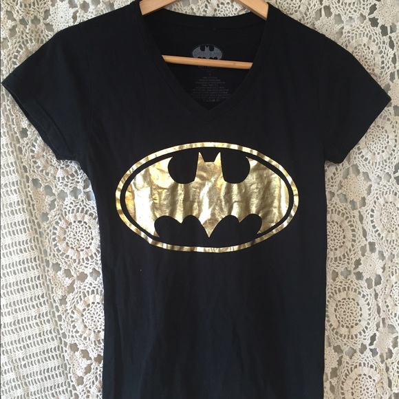 Gold and black batman shirt