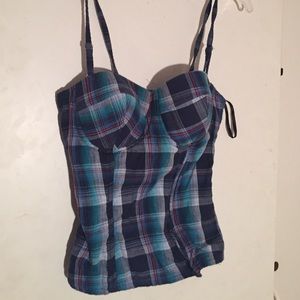 ❄️Plaid corset top