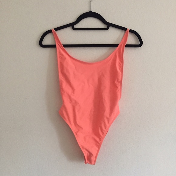 American Apparel Other - Pink / Peach High Cut One Piece Swimsuit