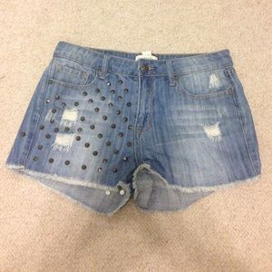 Studded F21 Jean Shorts