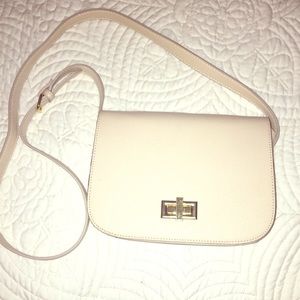 Cream Faux Leather Purse