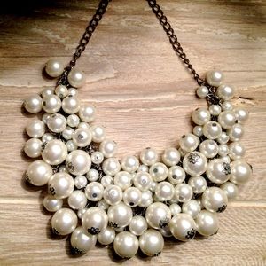 Multi-Pearl Bib Necklace